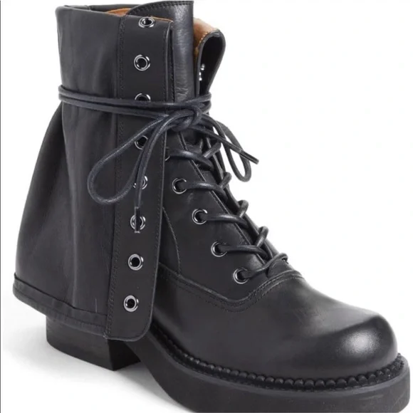 See By Chloe Katerina Leather Combat Boots - Picture 6 of 13